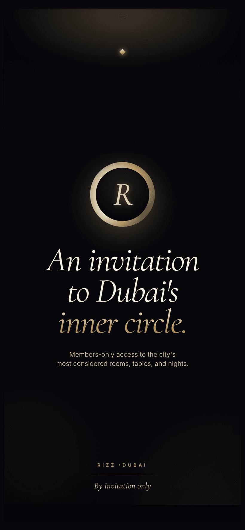 Rizz DXB - Dubai's members-only circle, in your pocket.